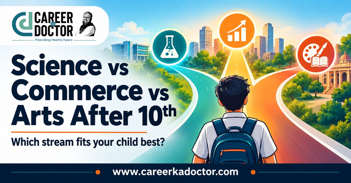 Science vs Commerce vs Arts after 10th: which stream fits your child best
